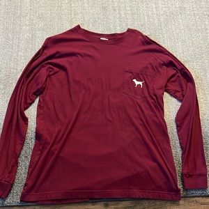 Victoria Secret PINK logo long sleeve t shirt
